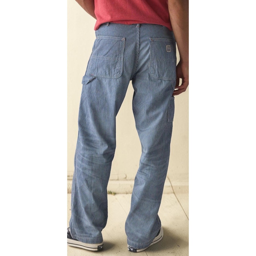 Polo Ralph Lauren Dungaree Carpenter Jeans Hickory Stripe Men's 33x32 NWT - Picture 3 of 7